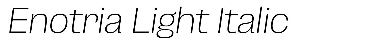 Enotria Light Italic